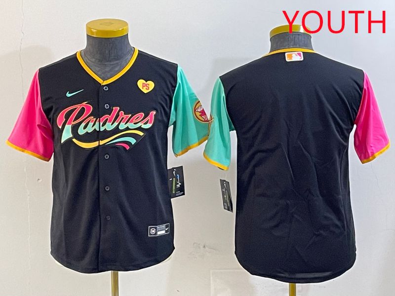 Youth San Diego Padres Blank Black City Edition Game 2025 Nike MLB Jersey style 4